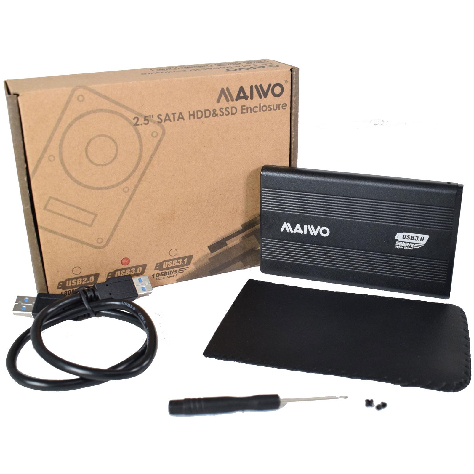 Maiwo K2501AU3S 2.5" USB 3.0 SATA Hard Drive Enclosure Aluminium SSD HDD Case 5Gbps thumbnail 3