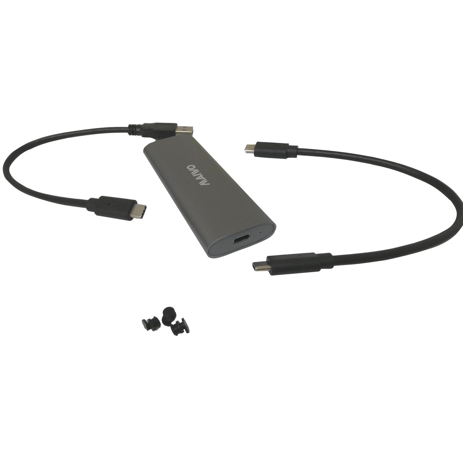 Maiwo K1689 USB-C 3.2 Gen 2 M.2 NVMe & SATA SSD Enclosure 10Gbps USB-C thumbnail 3