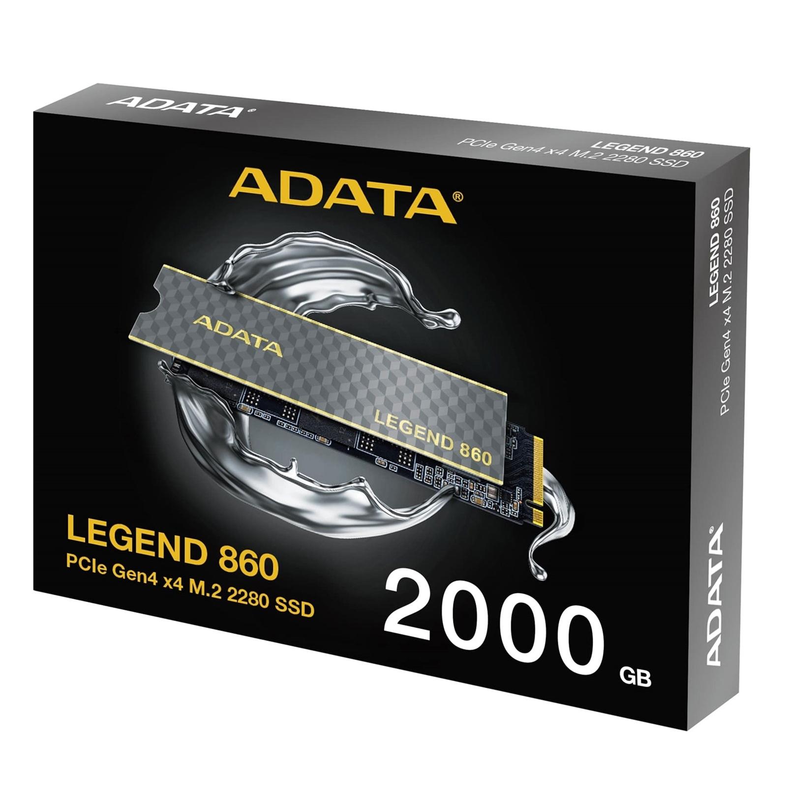 ADATA LEGEND 860 2TB PCIe Gen4 NVMe M.2 SSD 6000MB/s PS5 Compatible