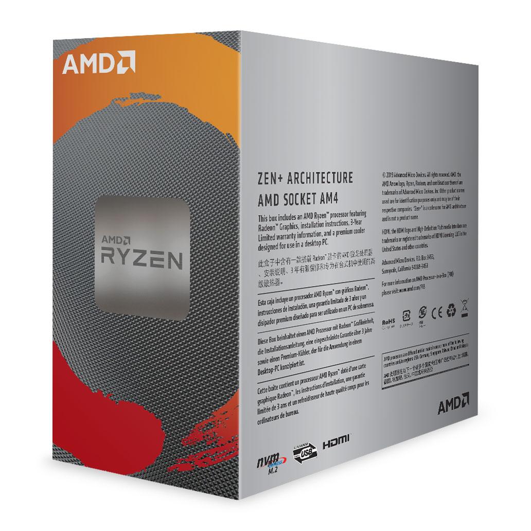 AMD Ryzen 3 3200G Radeon Vega 8 Graphics AM4 Quad Core 3.6GHz 4.0GHz Turbo 65W CPU thumbnail 3