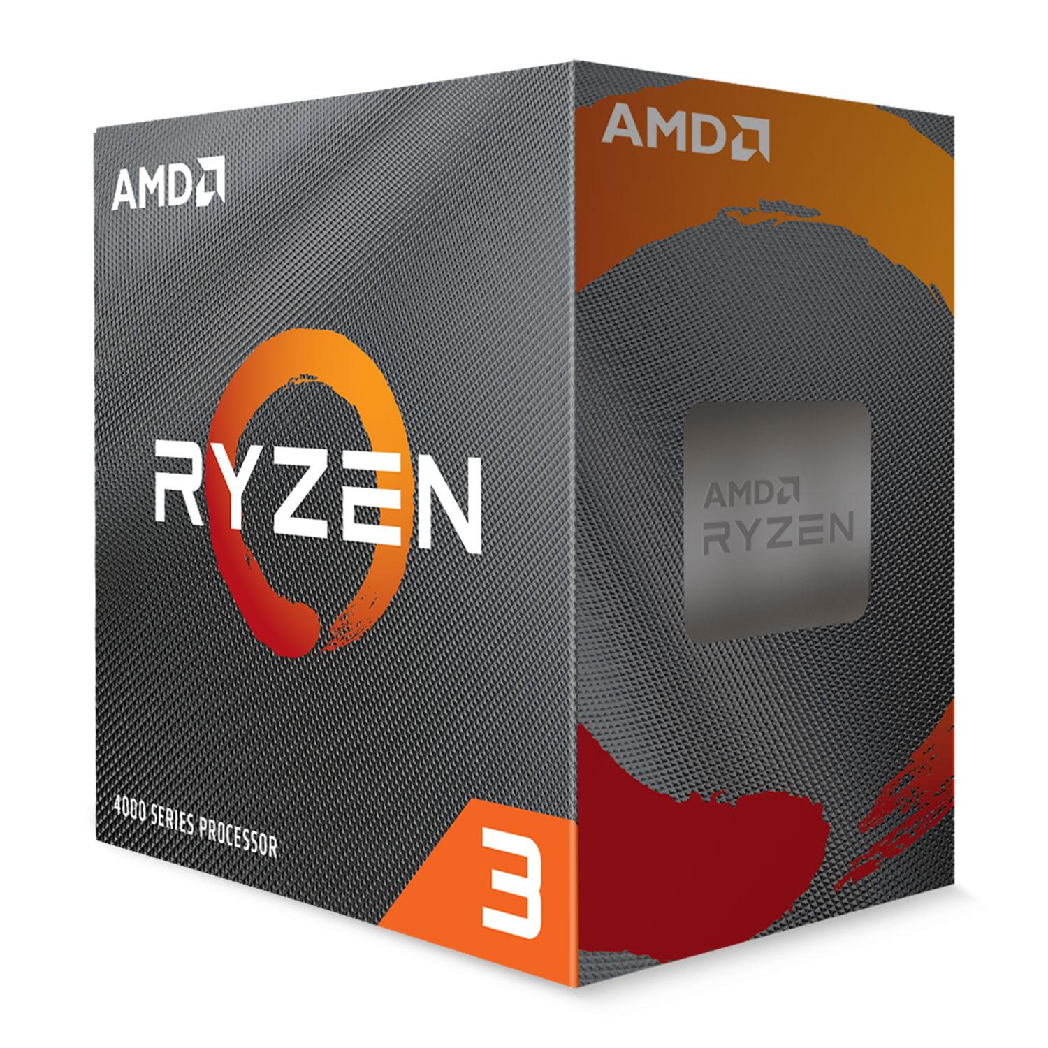 AMD Ryzen 3 4100 AM4 CPU 4 Core 8 Thread 4.0GHz Zen 2 with Wraith Stealth Cooler