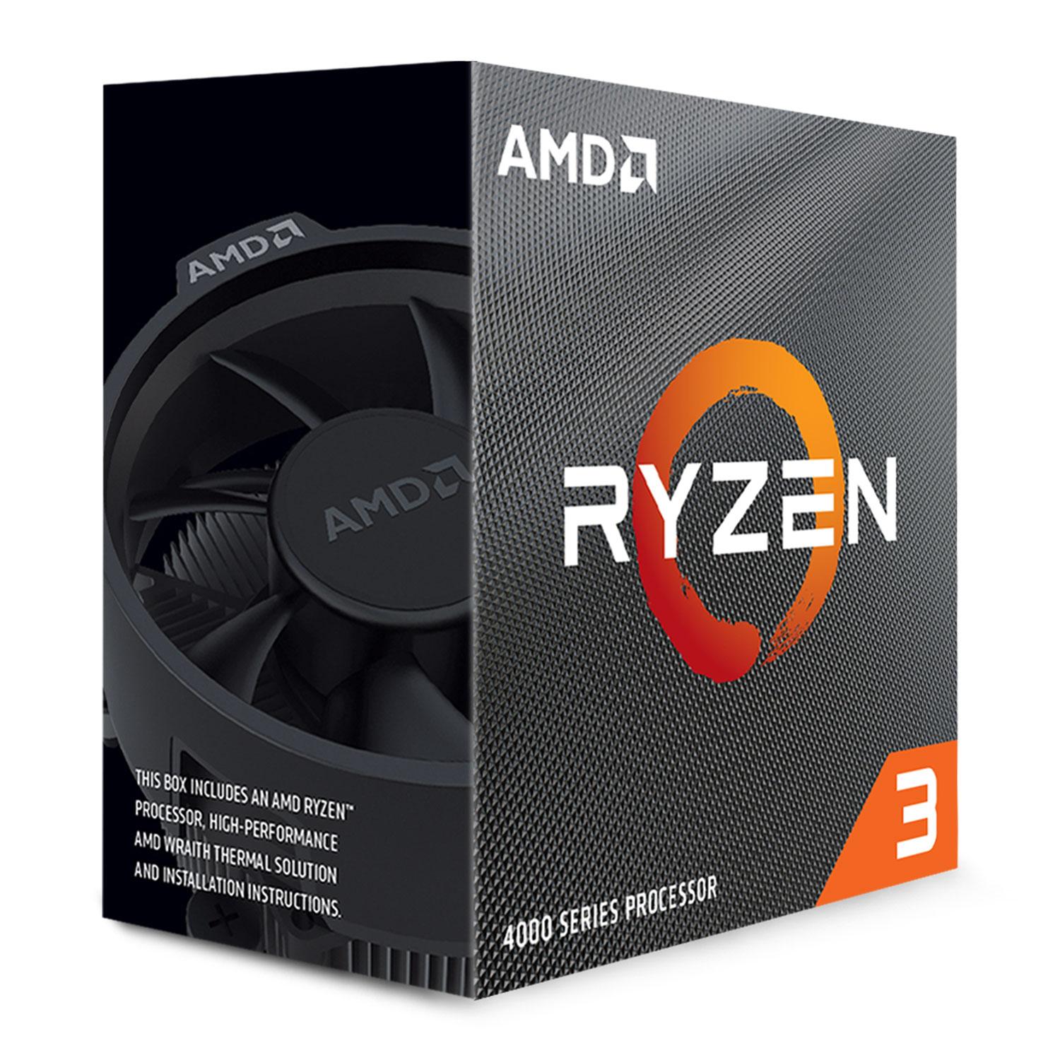 AMD Ryzen 3 4100 AM4 CPU 4 Core 8 Thread 4.0GHz Zen 2 with Wraith Stealth Cooler thumbnail 2