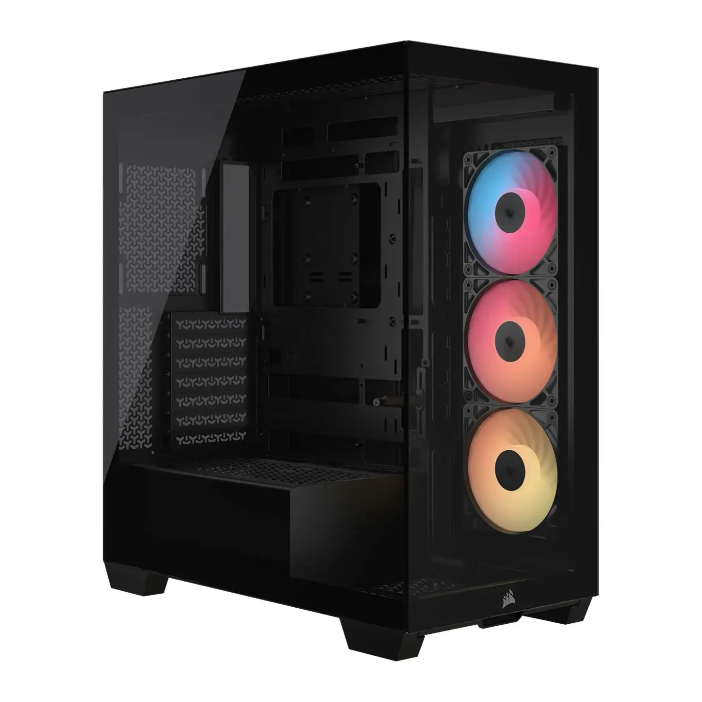 Corsair 3500X RS-R ARGB Black Mid Tower Tempered Glass Reverse Connection 3x RS120R Fans USB 3.2 Type-C
