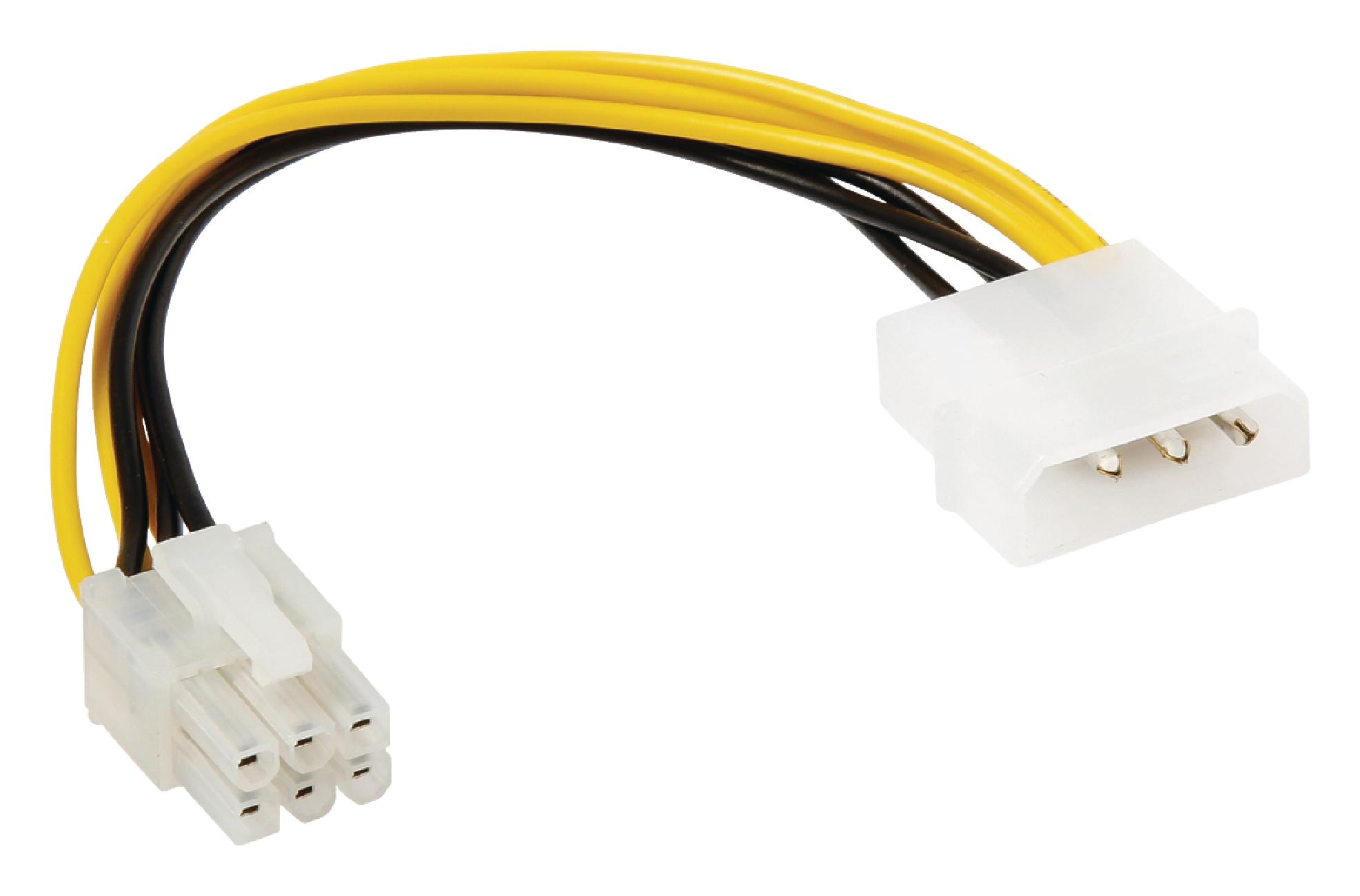 Bandridge Molex to PCI Express Power Cable 20cm Molex Male to PCIe Female BCL9730 thumbnail 3
