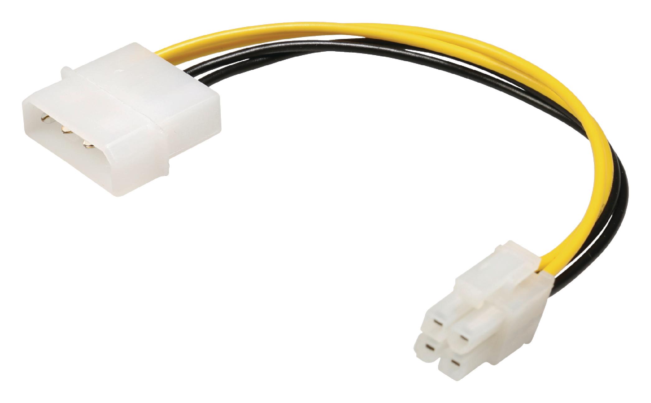 Bandridge Molex to P4 Power Cable 20cm Molex Male to 4-Pin P4 Female BCL9740 thumbnail 4