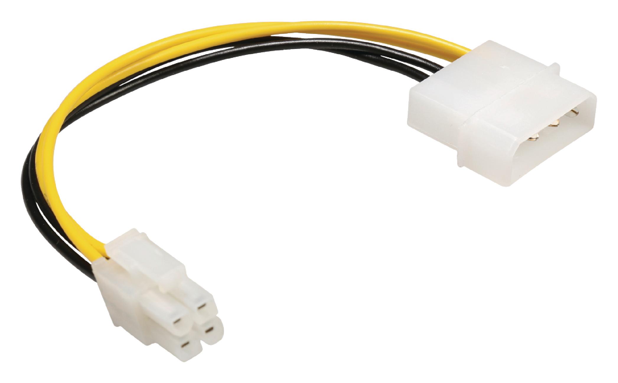 Bandridge Molex to P4 Power Cable 20cm Molex Male to 4-Pin P4 Female BCL9740 thumbnail 3