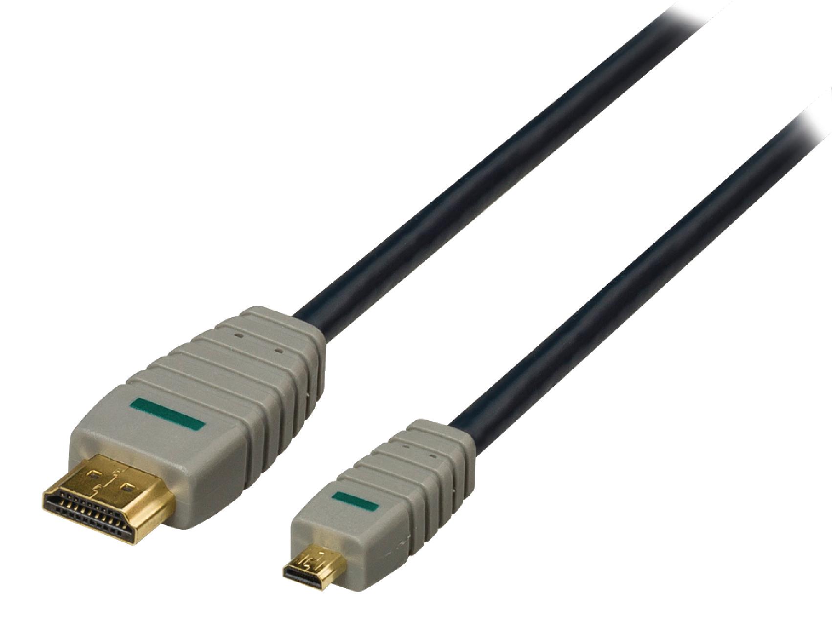 Bandridge 1m HDMI to Micro HDMI Cable 4K Ultra HD High Speed with Ethernet Blue BVL1701 thumbnail 4