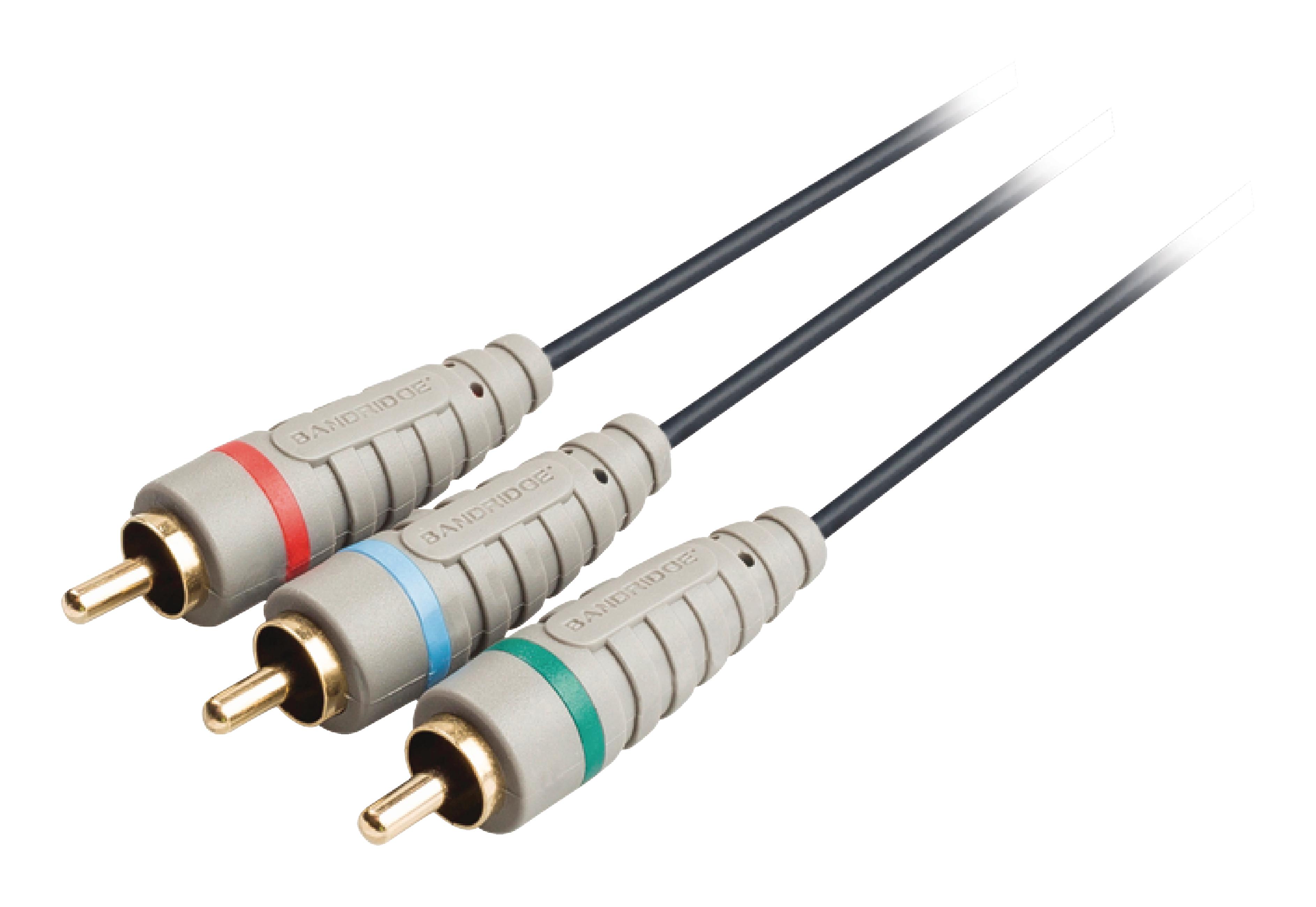 Bandridge BVL3301 Component Video Cable 1m 3 RCA Male to 3 RCA Male Blue thumbnail 4