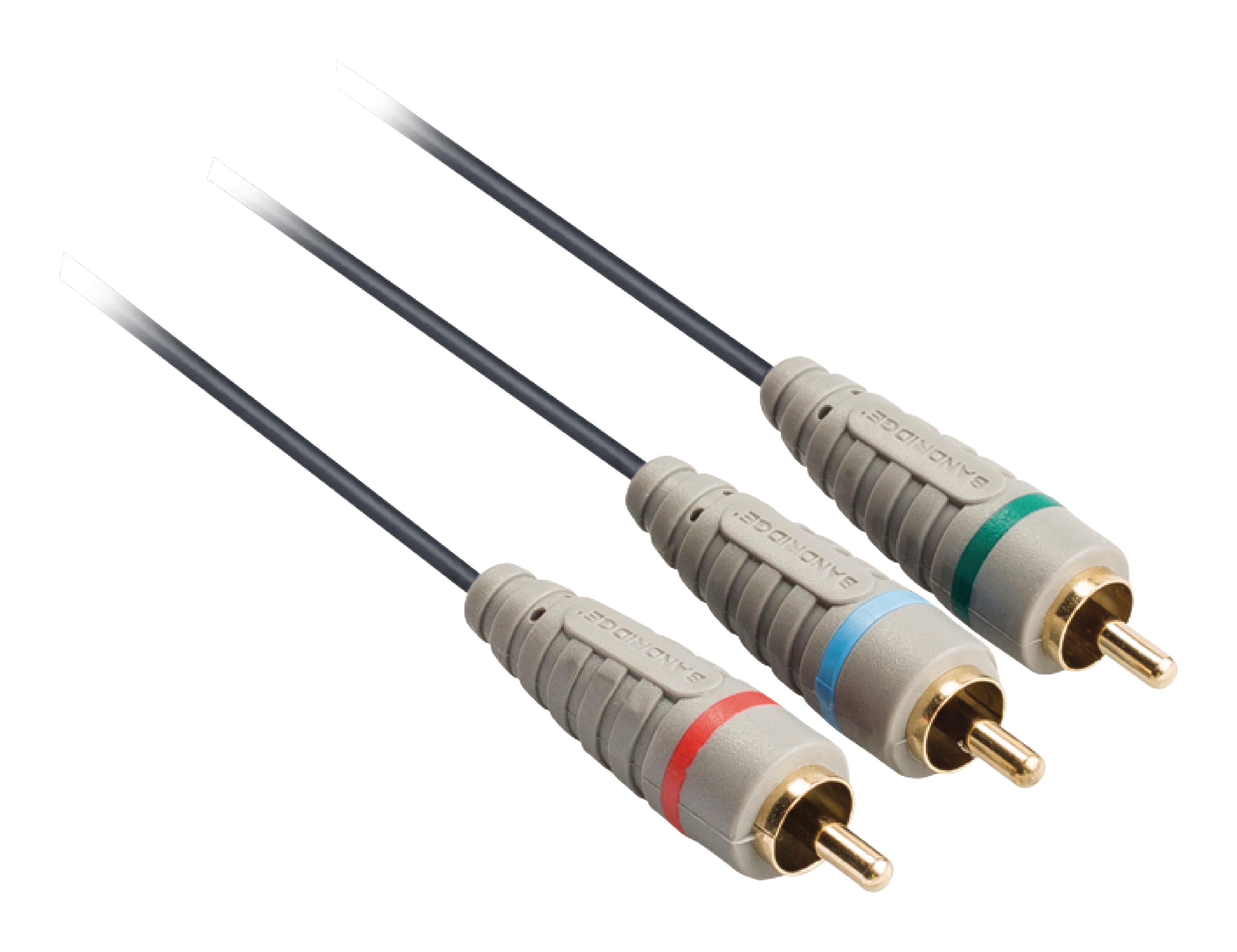 Bandridge BVL3301 Component Video Cable 1m 3 RCA Male to 3 RCA Male Blue thumbnail 3