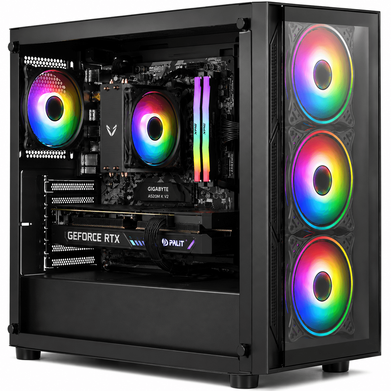PCGH NightCore 5050 Gaming PC – RTX 5050 Ryzen 5 5500 16GB RAM