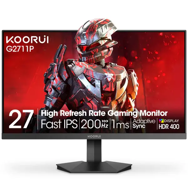 Koorui G2711P 27" IPS Gaming Monitor 200Hz 1ms FHD FreeSync Premium HDMI DisplayPort