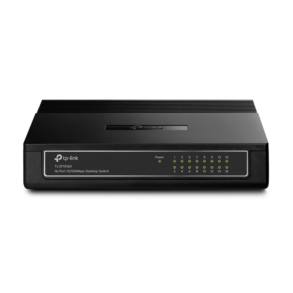 TP-Link TL-SF1016D 16-Port Fast Ethernet Desktop Network Switch 10/100Mbps Plug & Play thumbnail 2
