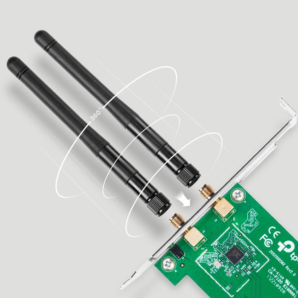 TP-Link TL-WN881ND 300Mbps Wireless N PCI Express WiFi Adapter with Dual Antennas thumbnail 4
