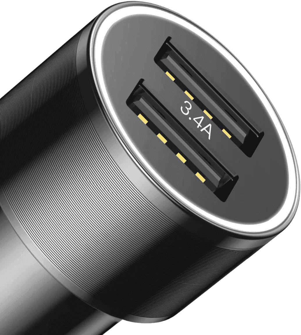 Baseus Small Screw Car Charger 3.4A + Lightning Cable for Smartphone & Tablet thumbnail 3
