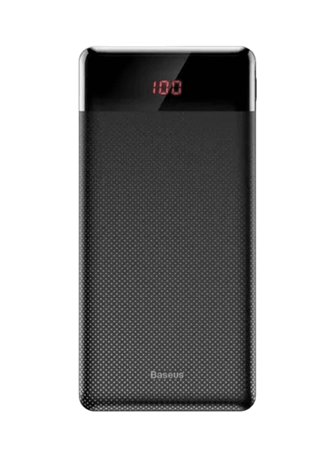 Baseus 10000mAh Mini Power Bank — Dual USB Digital Display (Black)