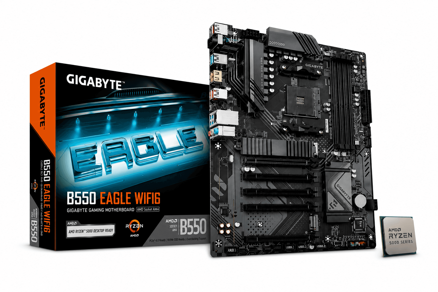 Gigabyte B550 EAGLE WIFI6 Motherboard + AMD Ryzen 5 5500 CPU Bundle
