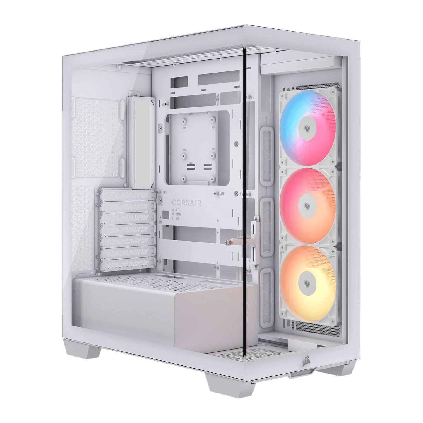 Corsair 3500X RS-R ARGB White Mid Tower Tempered Glass Reverse Connection 3x RS120R Fans USB 3.2 Type-C