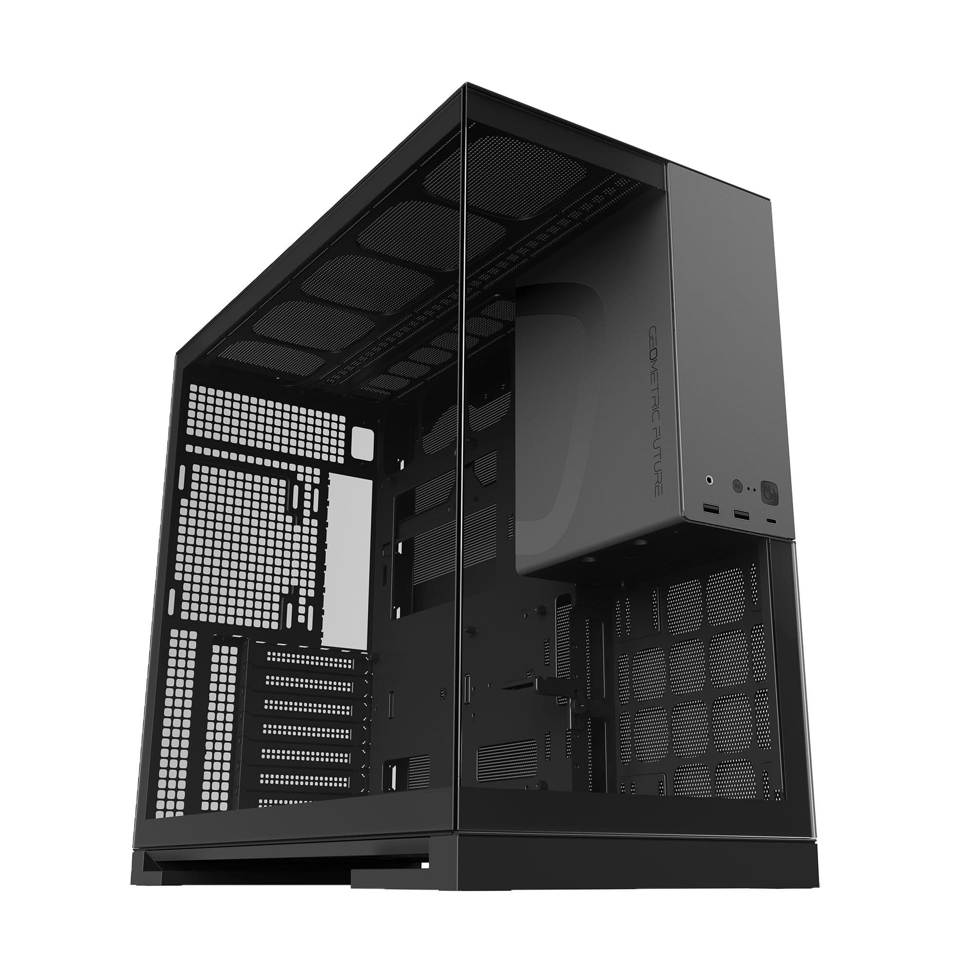 Geometric Future Model 5 Black/Grey E-ATX Mid Tower PC Case 420mm Radiator USB-C
