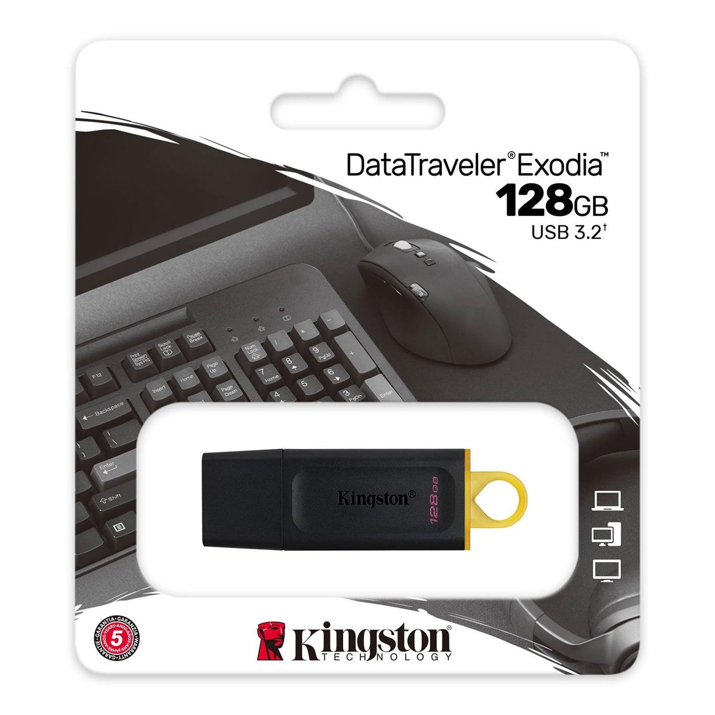 Kingston 128GB DataTraveler Exodia USB 3.2 Gen1 — Cap, Key Ring