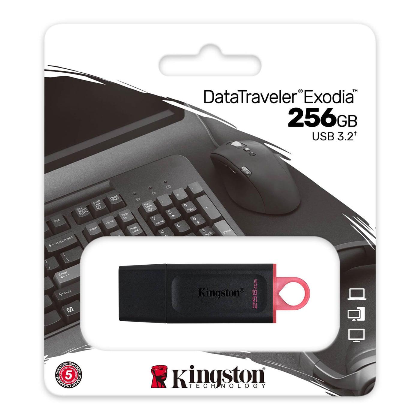 Kingston 256GB DataTraveler Exodia USB 3.2 Gen1 — Cap, Key Ring