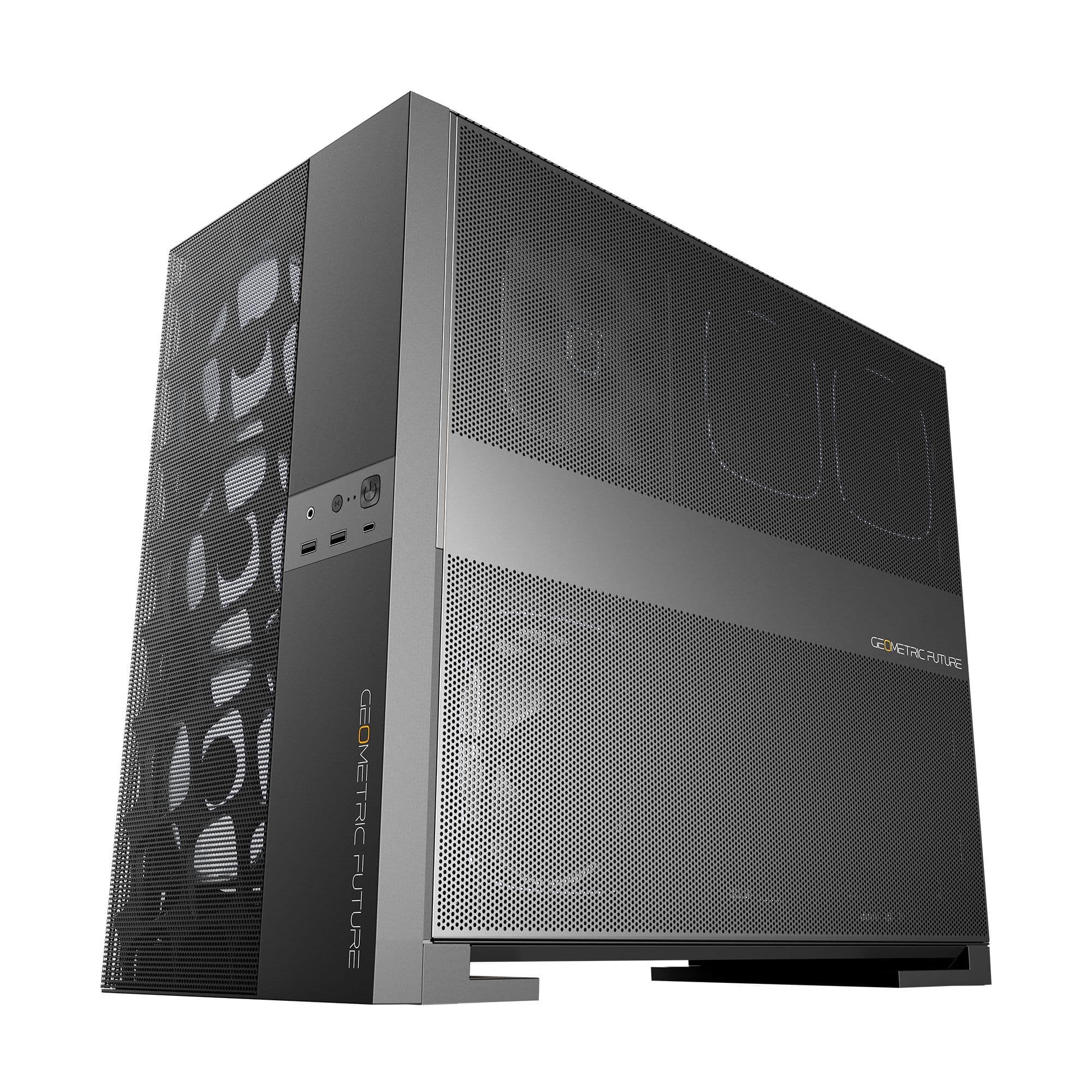 Geometric Future Model 5 Vent Black E-ATX Mid Tower PC Case with 5 ARGB Fans USB-C thumbnail 4