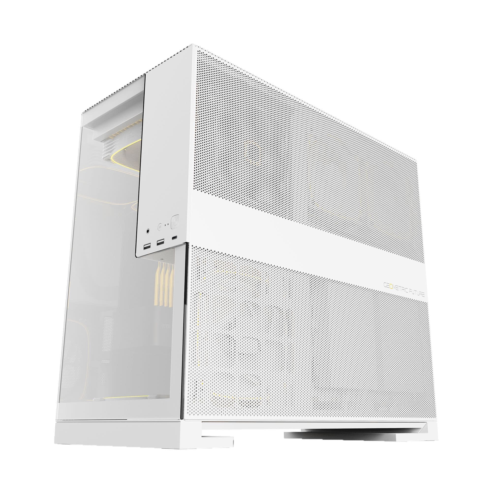 Geometric Future Model 5 White E-ATX Mid Tower PC Case 420mm Radiator USB-C thumbnail 4