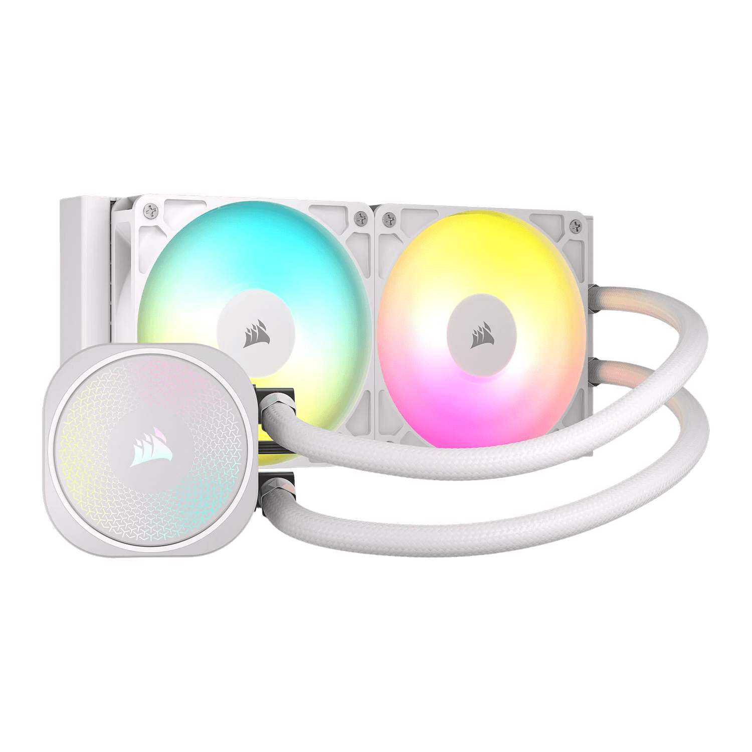 Corsair NAUTILUS 240 RS ARGB AIO CPU Cooler White, 2x 120mm ARGB RS120 Copper Coldplate Aluminium Radiator Intel/AMD thumbnail 2