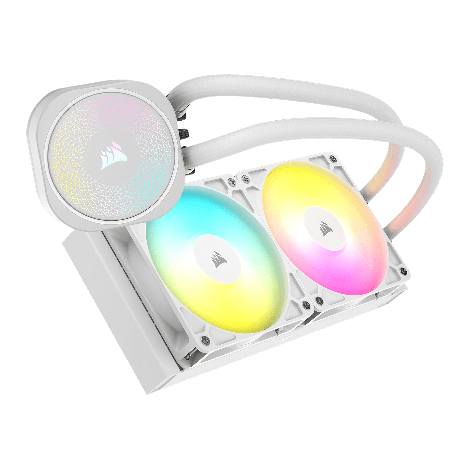 Corsair NAUTILUS 240 RS ARGB AIO CPU Cooler White, 2x 120mm ARGB RS120 Copper Coldplate Aluminium Radiator Intel/AMD