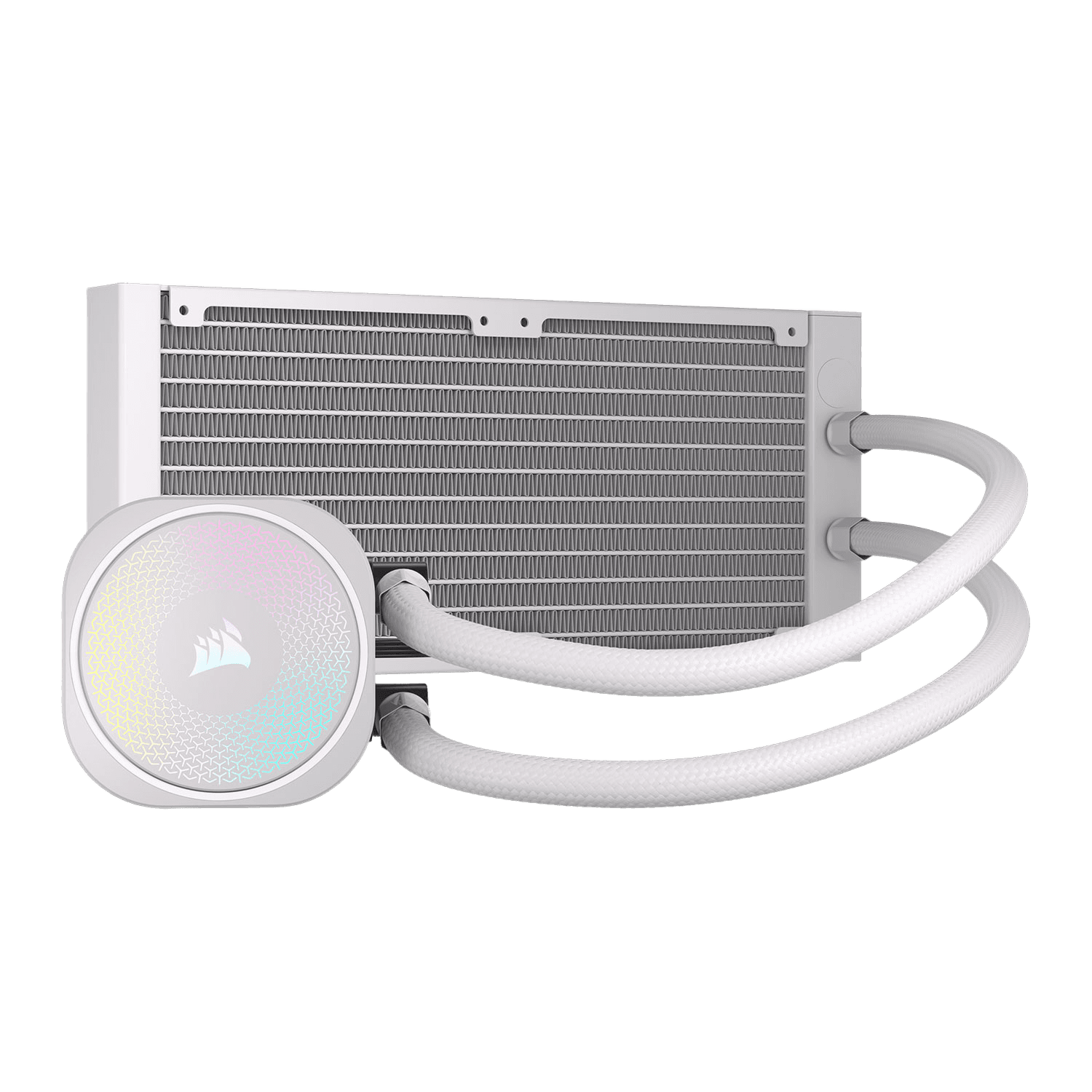 Corsair NAUTILUS 240 RS ARGB AIO CPU Cooler White, 2x 120mm ARGB RS120 Copper Coldplate Aluminium Radiator Intel/AMD thumbnail 3