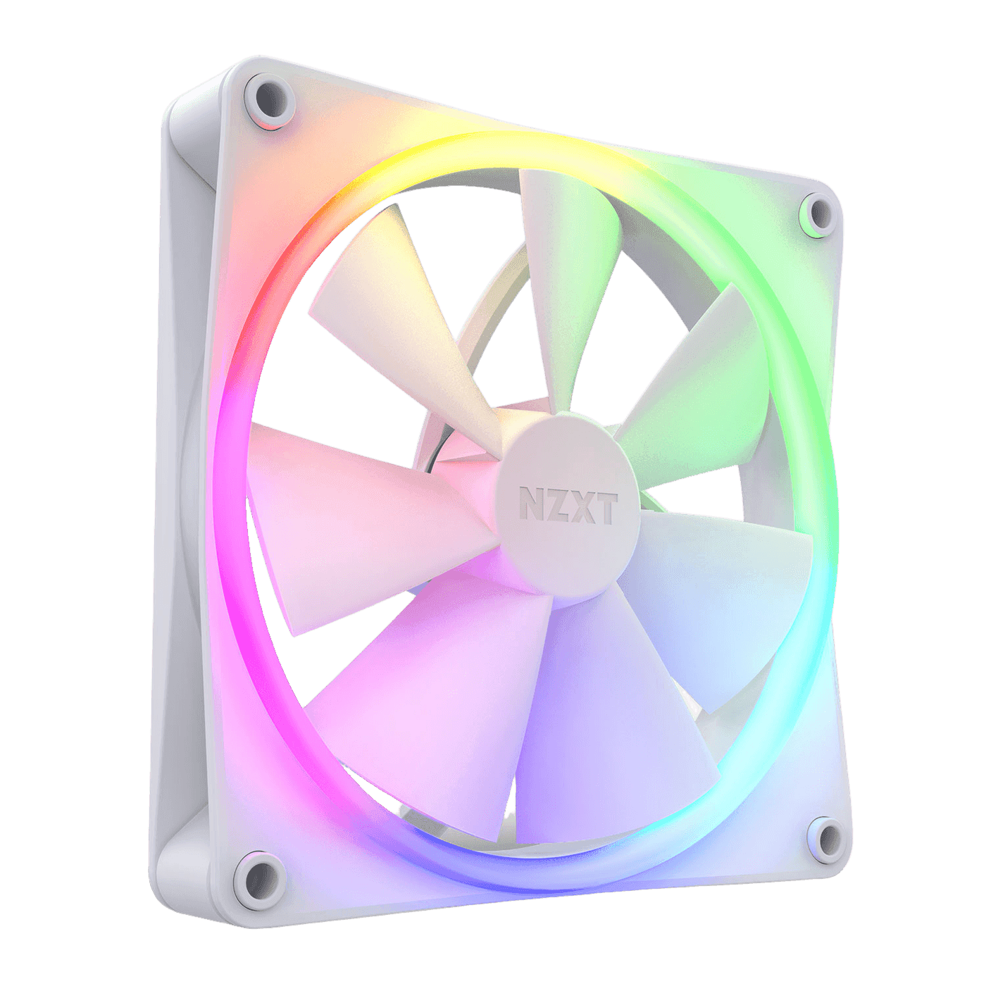 NZXT F140 RGB 140mm PWM Single High Airflow Fan — White