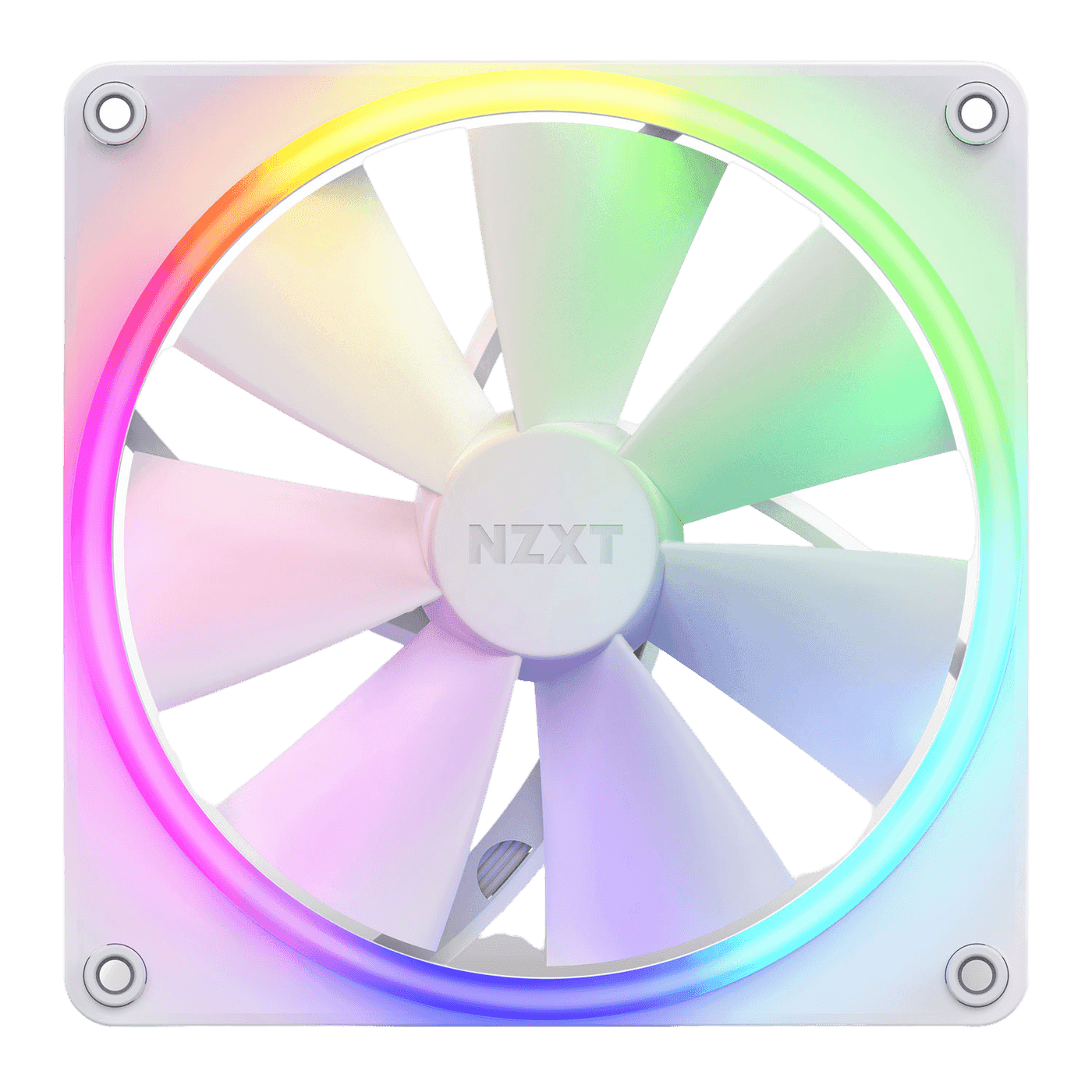 NZXT F140 RGB 140mm PWM Single High Airflow Fan — White thumbnail 3