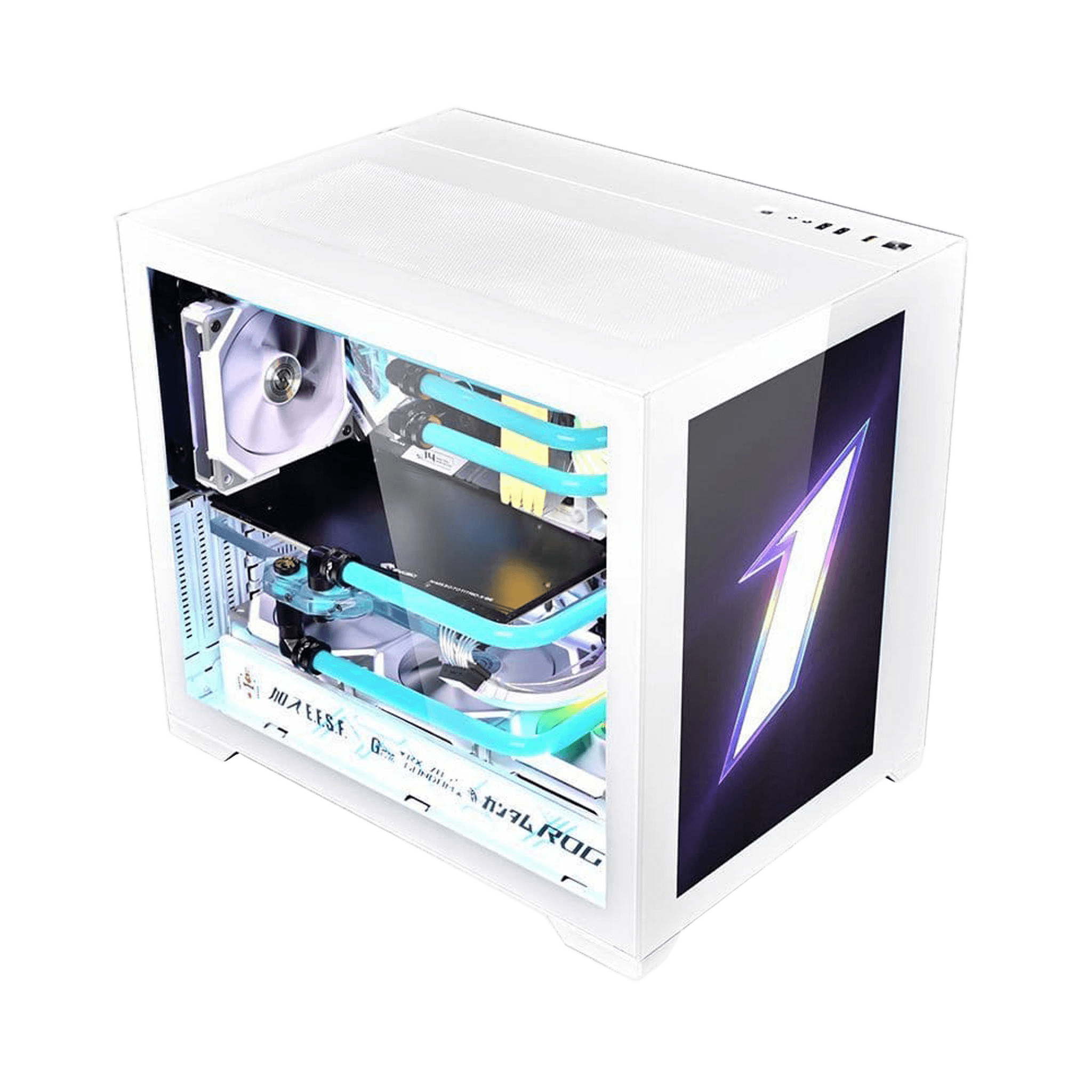 1st Player Steampunk SP7 Emotion View LCD Screen White Mid Tower Case thumbnail 2