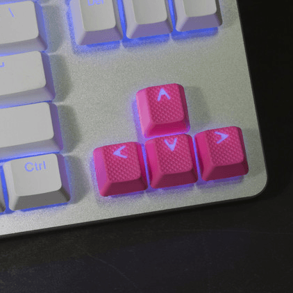 Tai-Hao TPR Rubber Backlit Double-Shot 18-Key Gaming Keycap Set — Neon Pink, UK Layout thumbnail 3