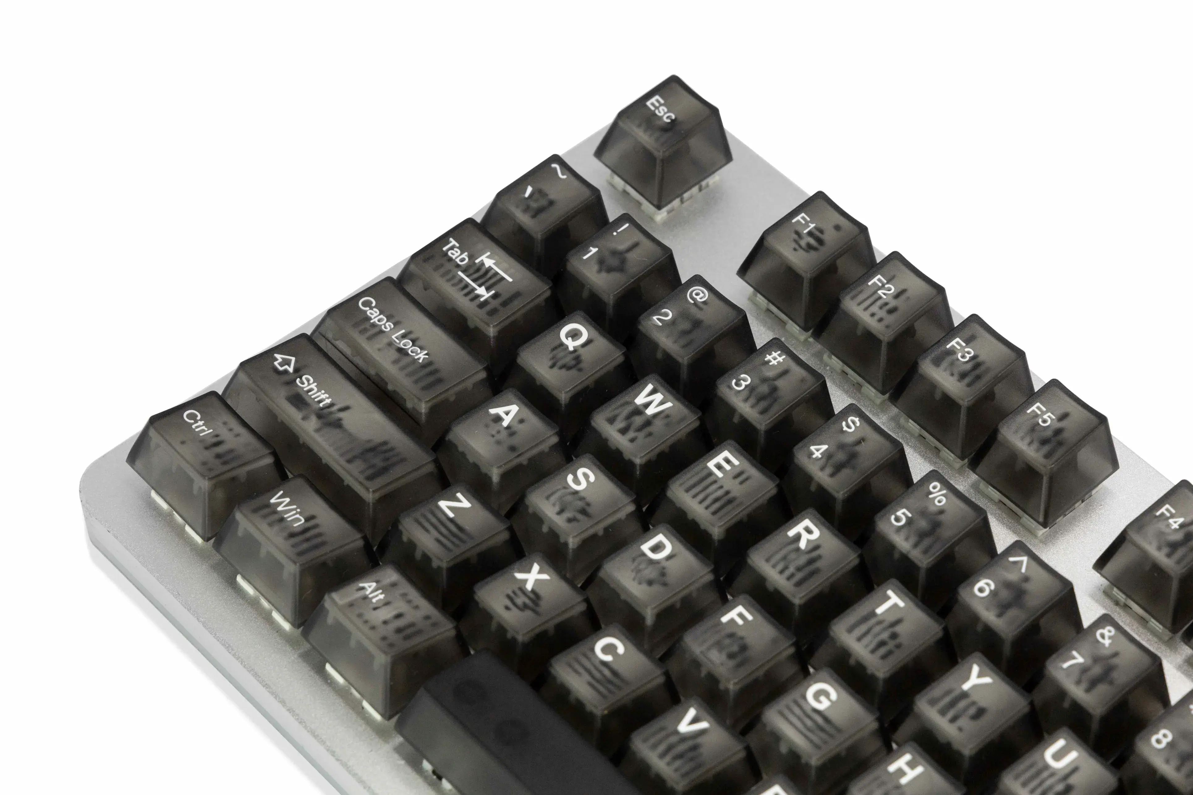 Tai-Hao Translucent Cubic ABS Double-Shot Keycap Set — Smoky Quartz (Backlit), 152 Keys, ANSI + ISO UK thumbnail 2