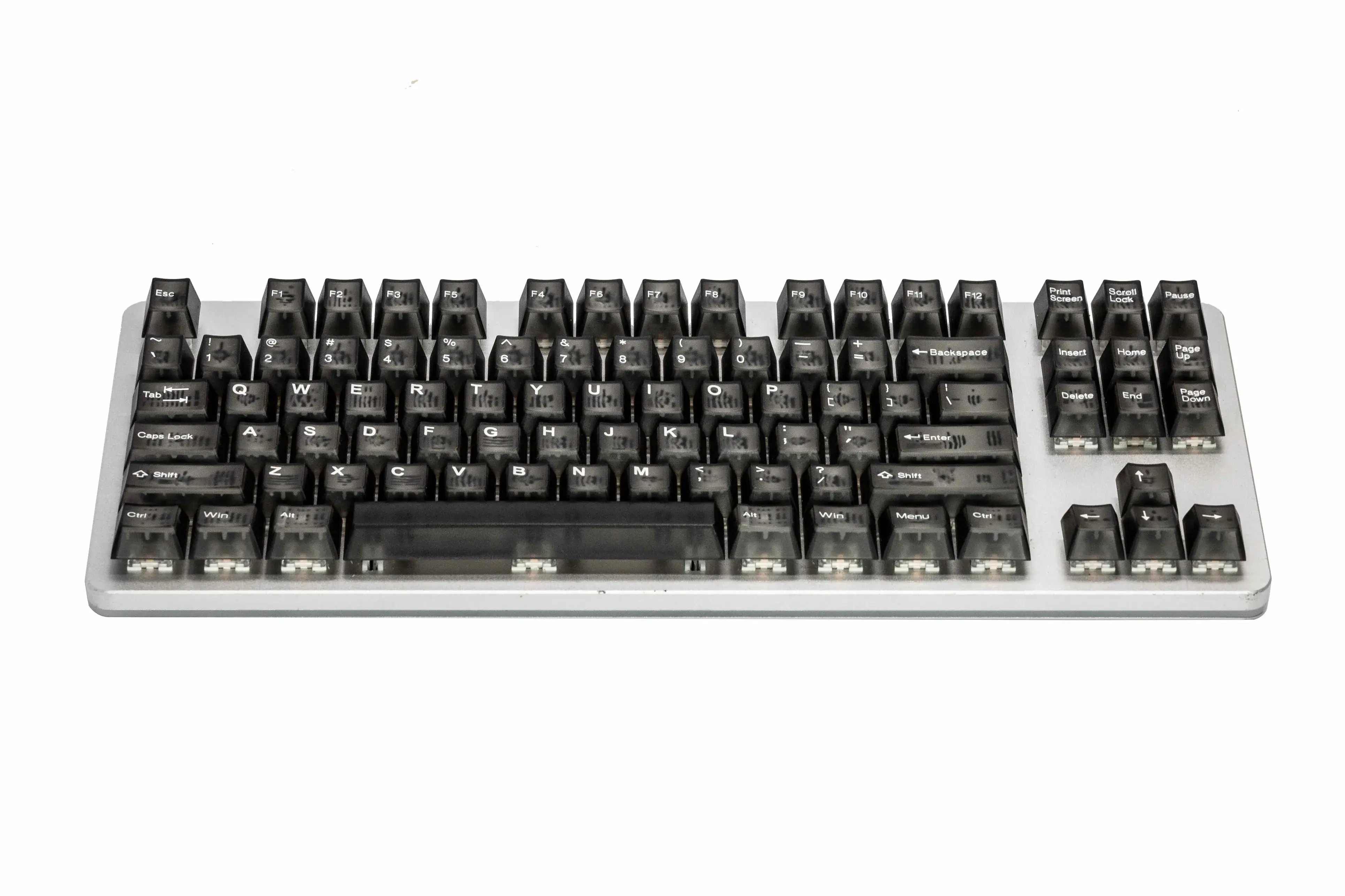 Tai-Hao Translucent Cubic ABS Double-Shot Keycap Set — Smoky Quartz (Backlit), 152 Keys, ANSI + ISO UK