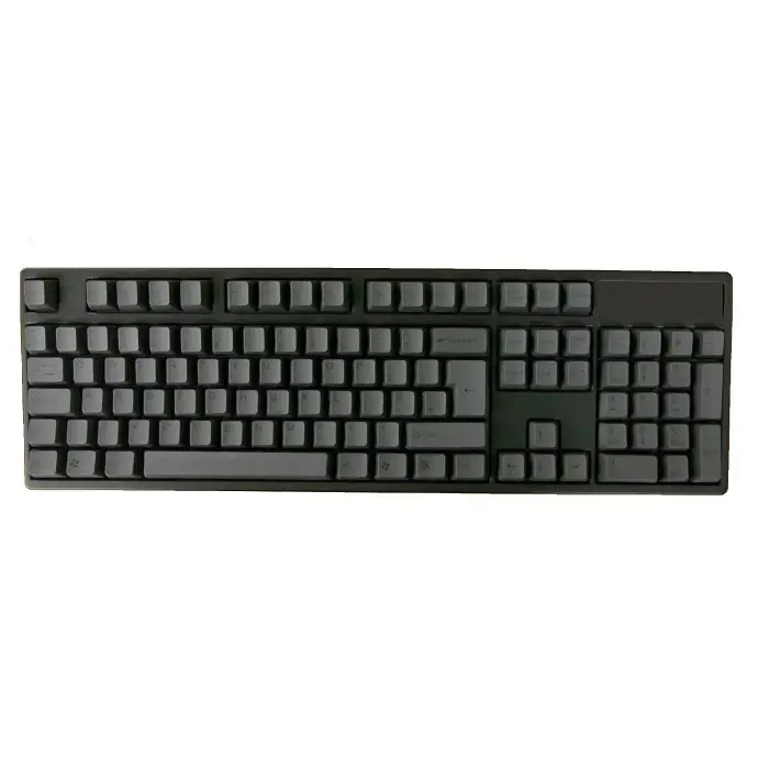 Tai-Hao PBT Double-Shot Full Keycap Set — Black on Black Stealth, ANSI + ISO UK Layout