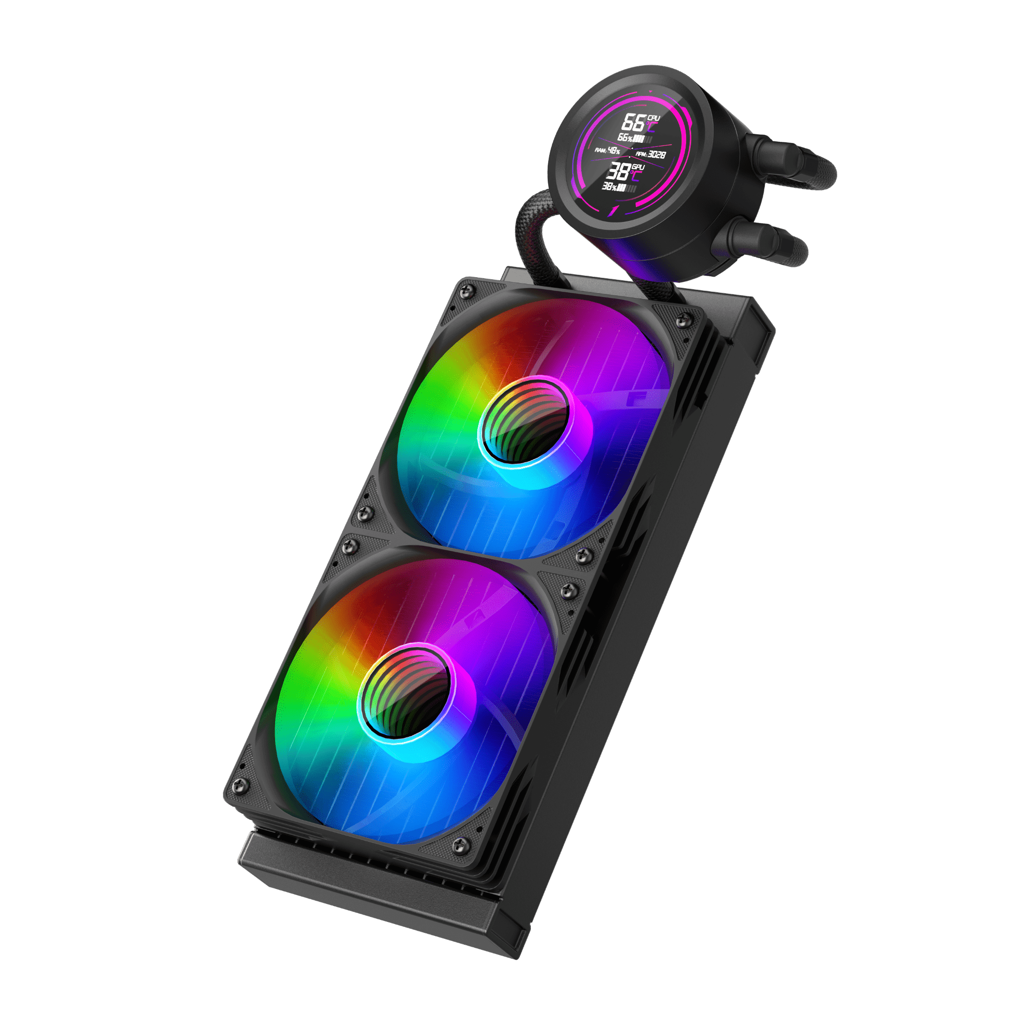 1st Player TS4-240-BK 240mm ARGB CPU Liquid Cooler AIO Black Intel AMD AM5 thumbnail 5