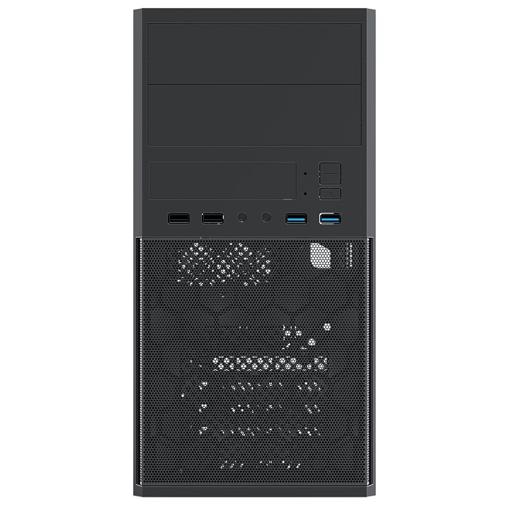 Vida Corporate Black Office Case — Micro ATX, Mesh Front, 120mm Fan thumbnail 2
