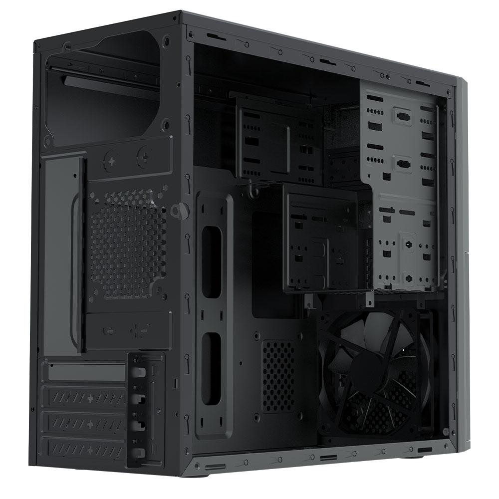 Vida Corporate Black Office Case — Micro ATX, Mesh Front, 120mm Fan thumbnail 4