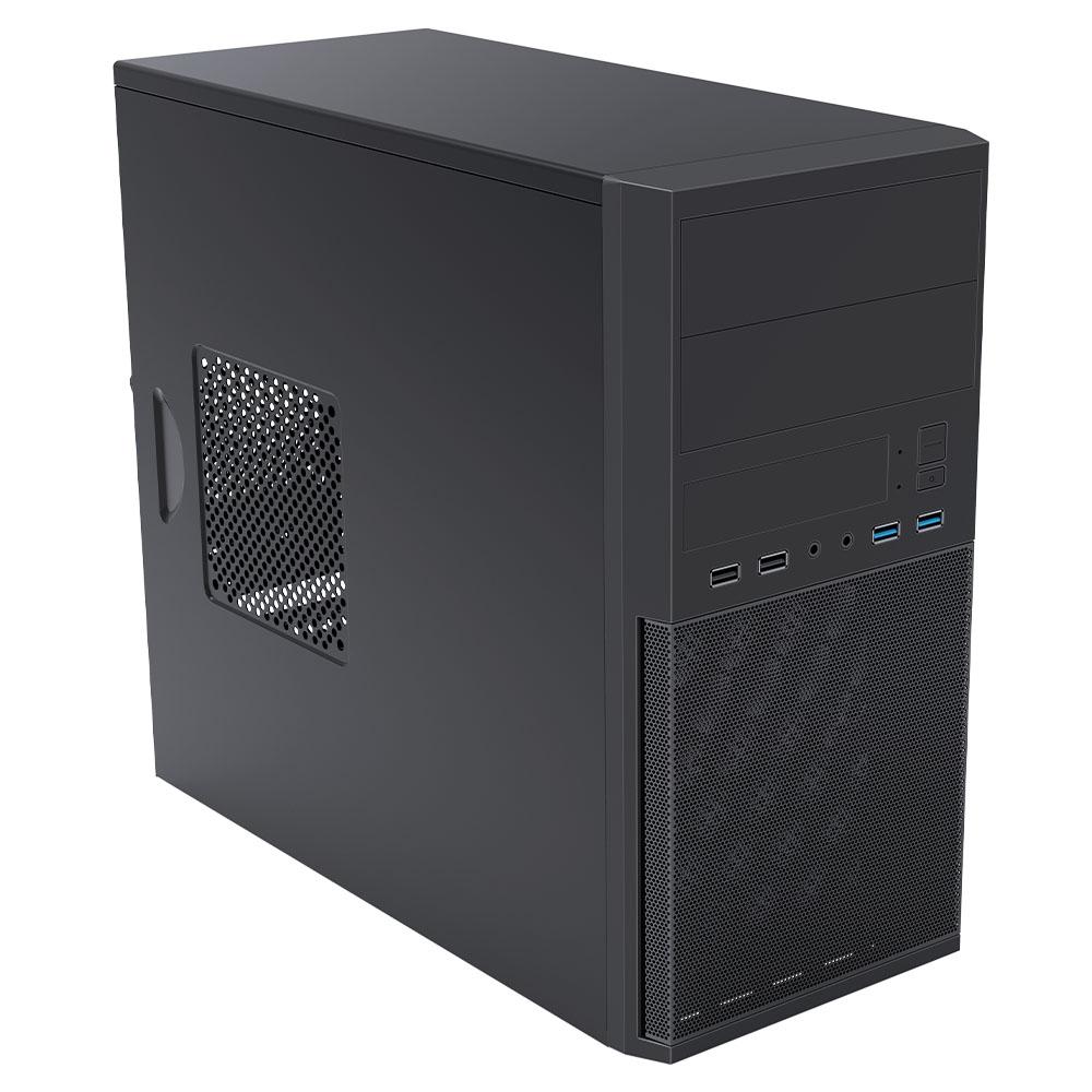 Vida Corporate Black Office Case — Micro ATX, Mesh Front, 120mm Fan thumbnail 3