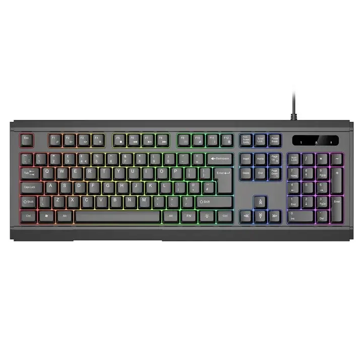 VIDA Gamer 4-in-1 USB Kit — RGB Keyboard, Mouse, Headset & Mouse Mat, UK QWERTY (Black) thumbnail 2