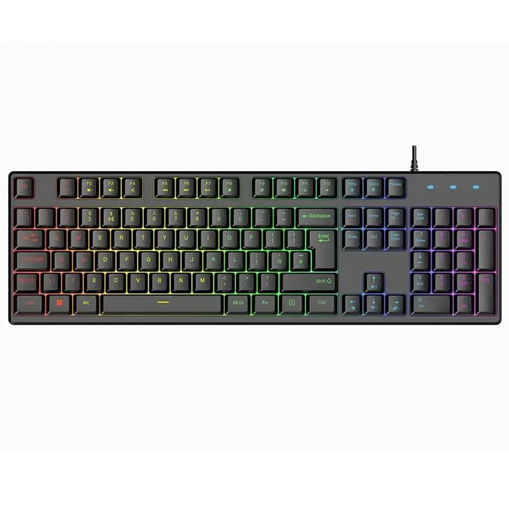 VIDA Rebel 2-in-1 USB Kit — RGB LED Keyboard & Gaming Mouse, UK QWERTY (Black) thumbnail 3