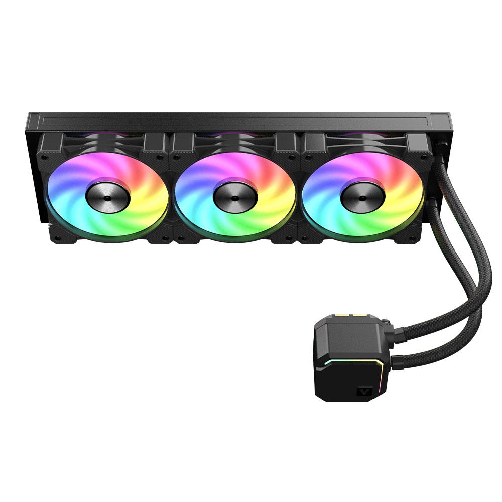 Vida TriFrost 360mm ARGB Liquid CPU Cooler — 3x ARGB PWM Fans, ARGB Pump, 300W TDP, Black thumbnail 2