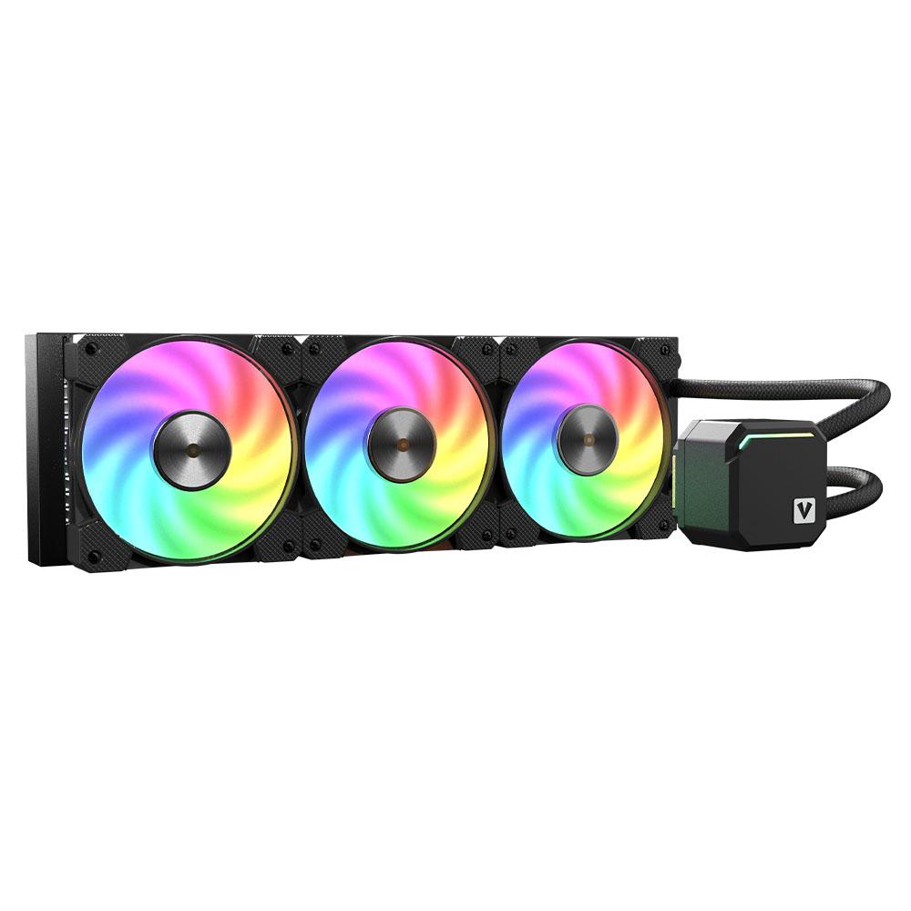 Vida TriFrost 360mm ARGB Liquid CPU Cooler — 3x ARGB PWM Fans, ARGB Pump, 300W TDP, Black